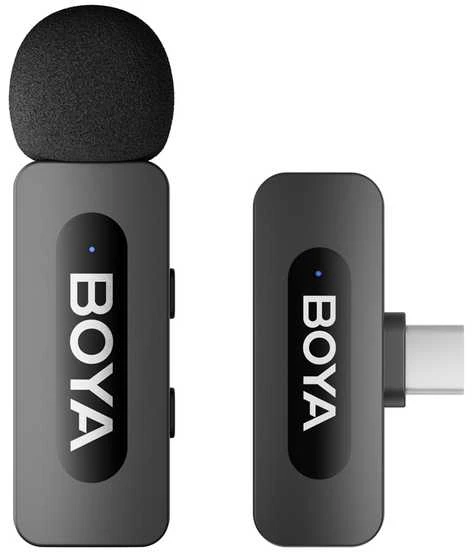 Mikrofonas BOYA BY-V10 V2.0 belaidis 2.4GHz - juoda