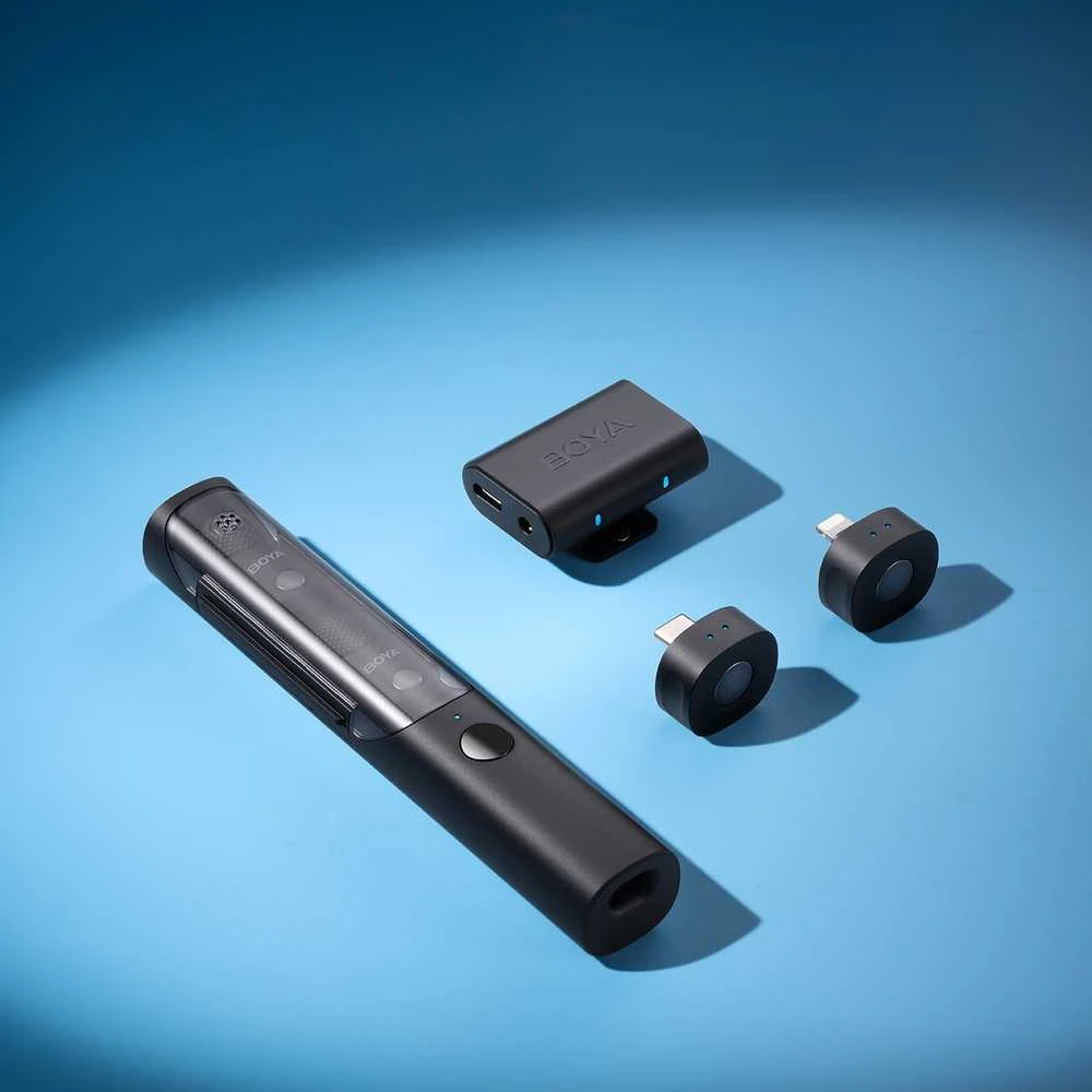 Mikrofonas BOYA MAGIC-02 belaidis 2.4GHz USB-C - juoda