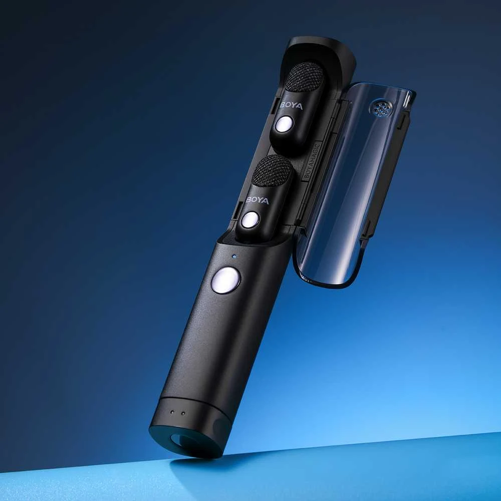 Mikrofonas BOYA MAGIC-02 belaidis 2.4GHz USB-C - juoda