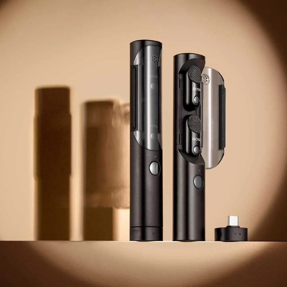Mikrofonas BOYA MAGIC-02 belaidis 2.4GHz USB-C - juoda
