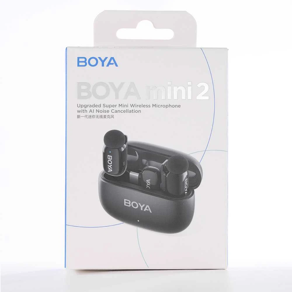 Mikrofony BOYA mini 2-01 belaidės 2.4GHz USB-C - juoda