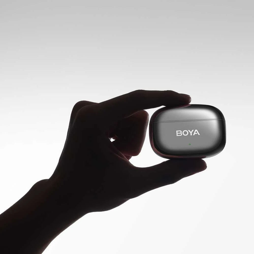 Mikrofony BOYA mini 2-02 belaidės 2.4GHz USB-C - juoda
