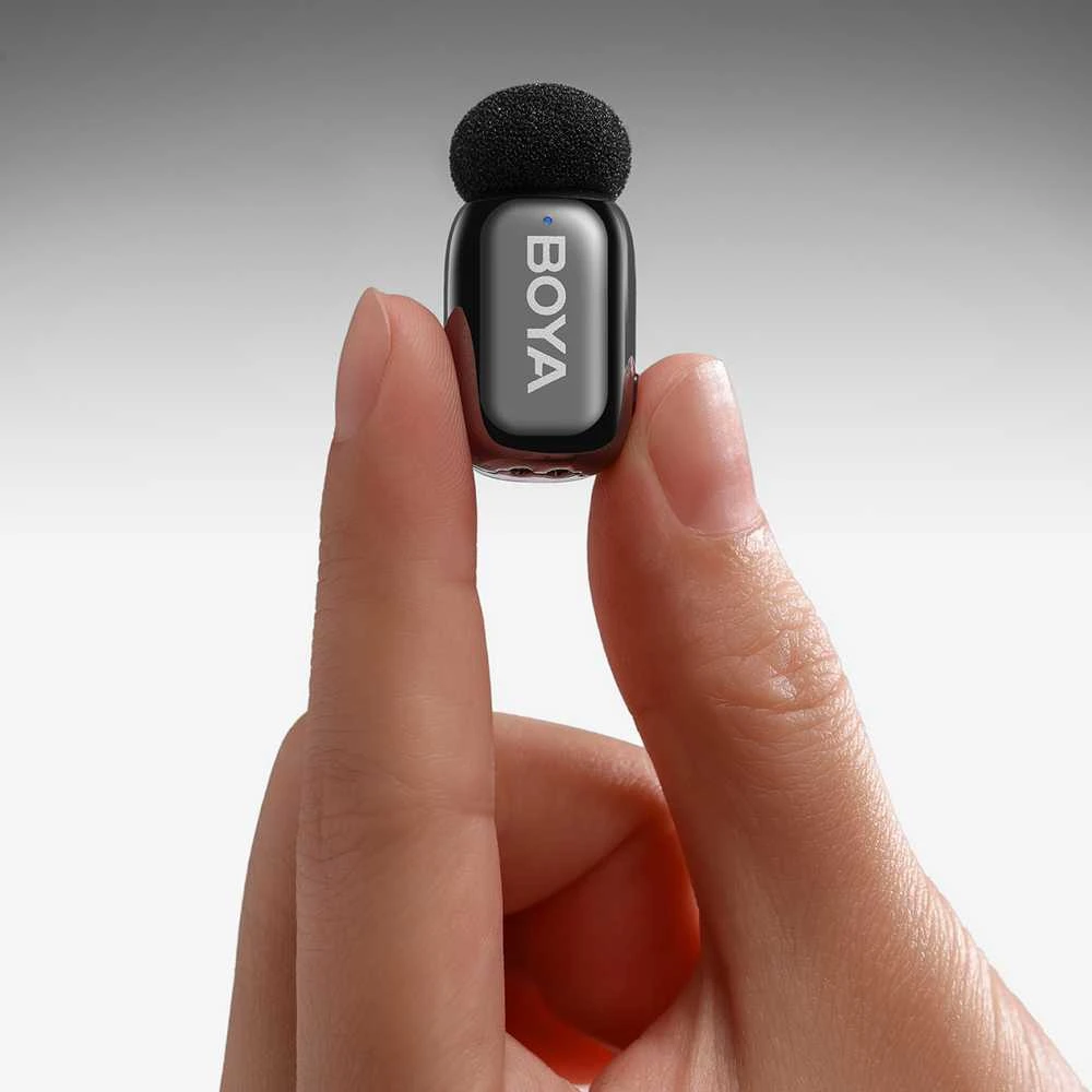 Mikrofony BOYA mini 2-02 belaidės 2.4GHz USB-C - juoda