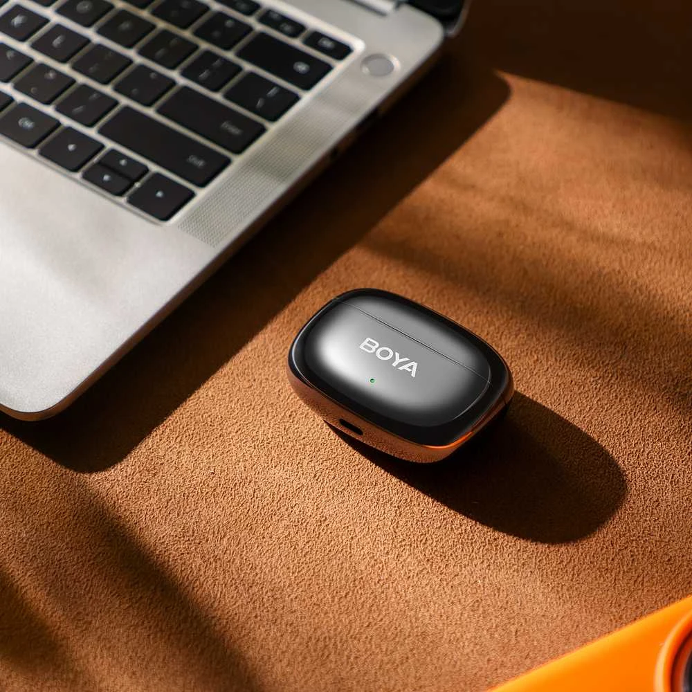 Mikrofony BOYA mini 2-02 belaidės 2.4GHz USB-C - juoda