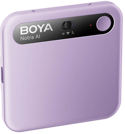 Diktofonas BOYA Notra Voice Recorder with AI Transcription - Violetinė
