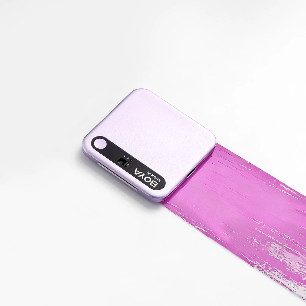 Diktofonas BOYA Notra Voice Recorder with AI Transcription - Violetinė