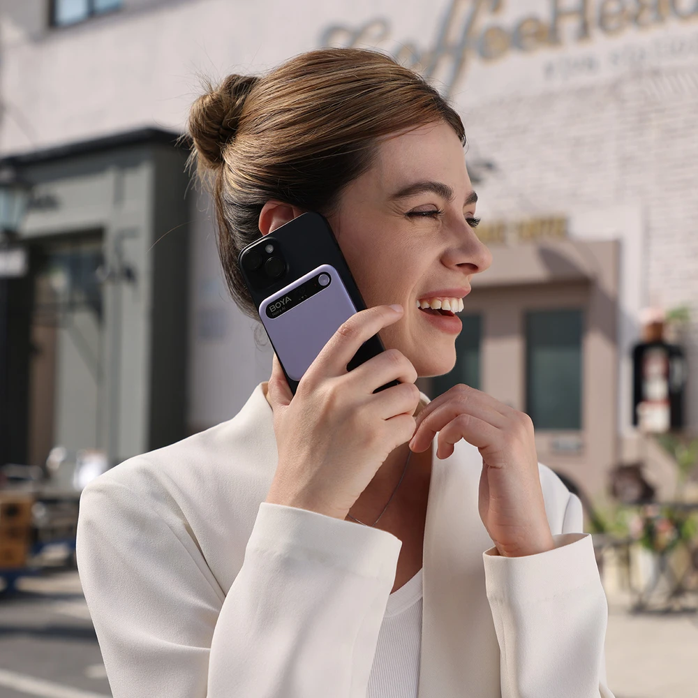 Diktofonas BOYA Notra Voice Recorder with AI Transcription - Violetinė