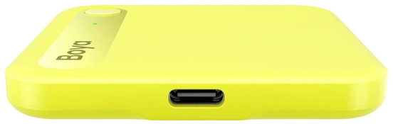 Diktofonas BOYA Notra Neo Voice Recorder with AI Transcription - Geltona