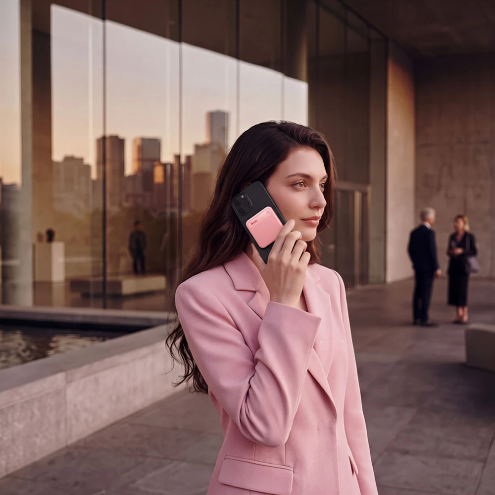 Diktofonas BOYA Notra Neo Voice Recorder with AI Transcription - Rožinė