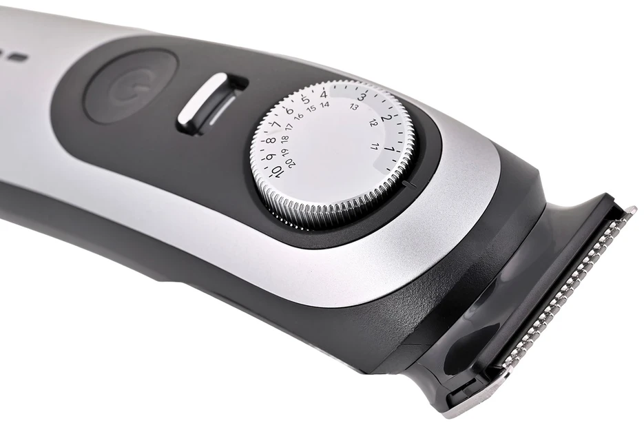 Barzdaskutė „Braun BeardTrimmer 9 80789785“ barzdos kirptuvas, su akumuliatoriumi, 20,2 cm, drėgnam ir sausam skutimui, pilkas