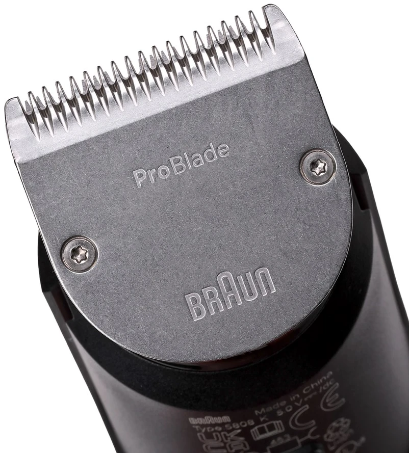 Barzdaskutė „Braun BeardTrimmer 9 80789785“ barzdos kirptuvas, su akumuliatoriumi, 20,2 cm, drėgnam ir sausam skutimui, pilkas