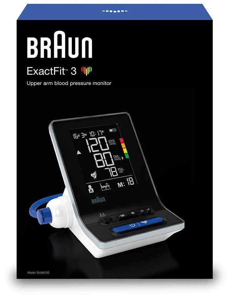 Kraujospūdžio matuoklis Braun BUA6150 WE ExactFit 3 juoda