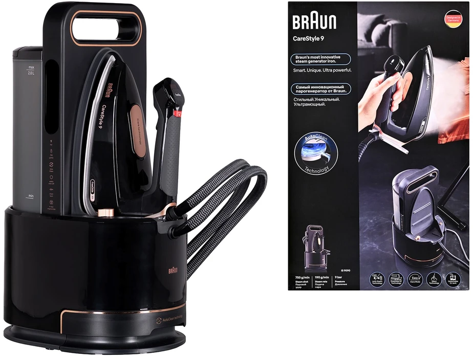Braun CareStyle 9 IS 9090 BK 2700 W 2 L EloxalPlus soleplate Juodas, Copper
