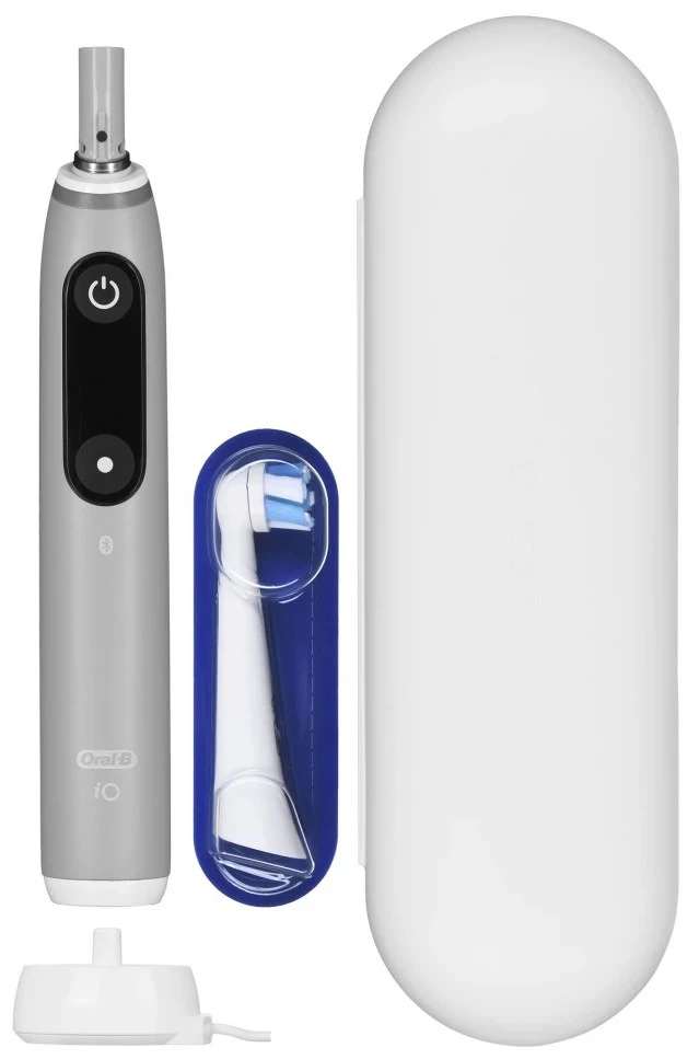 Elektrinis dantų šepetėlis Braun iOM6.1A6.1K Oral-B iO6, pilkos spalvos
