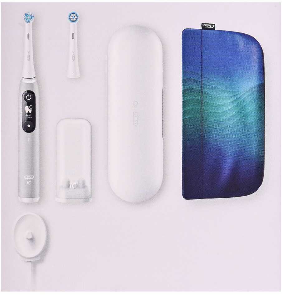Braun Oral-B iO Series 6 Pilkas Opal Luxe Edition electric dantų šepetėlis