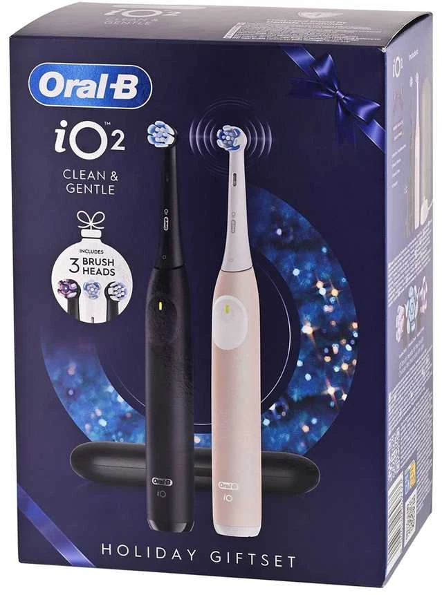 Dantų šepetėlis Braun Rožinė Oral-B iO 2 Duo Night Juodas/Calm Rožinė juoda/rožinė