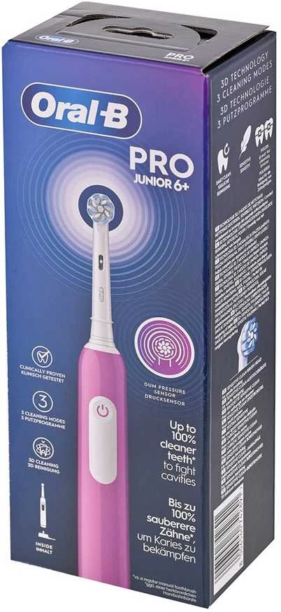 Oral-B Elektrinis dantų šepetėlis | Pro Junior 6+ | Įkraunamas | For children | Šepetėlių skaičius galvutės įeina 1 | Number of teeth brushing modes 3 | Violetinė