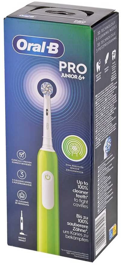 Oral-B Junior Elektrinis Dantų šepetėlis Vaikam, Žalias