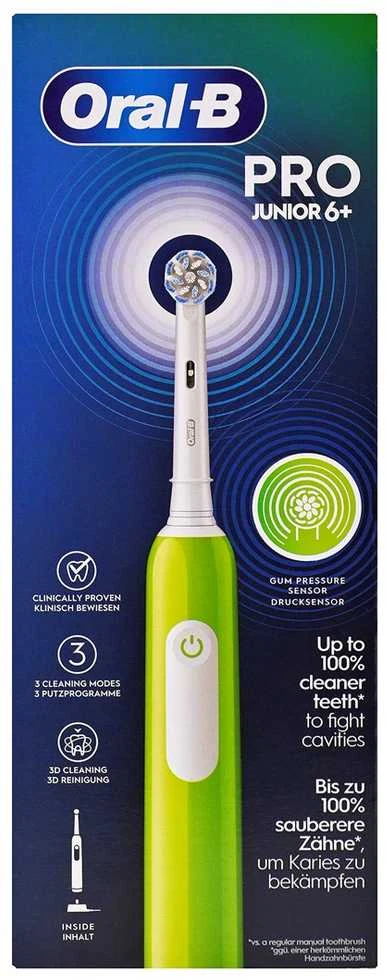 Oral-B Junior Elektrinis Dantų šepetėlis Vaikam, Žalias