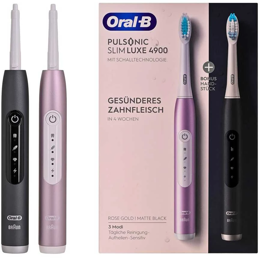 Braun Oral-B Pulsonic SlimLuxe 4900 electric dantų šepetėlis twin pack