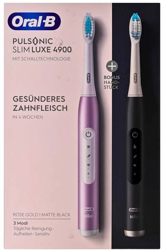Braun Oral-B Pulsonic SlimLuxe 4900 electric dantų šepetėlis twin pack