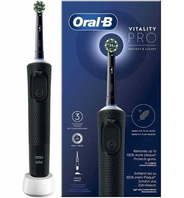 Braun Oral-B VITALITY PRO D103 Box Juodas Dantų šepetėlis