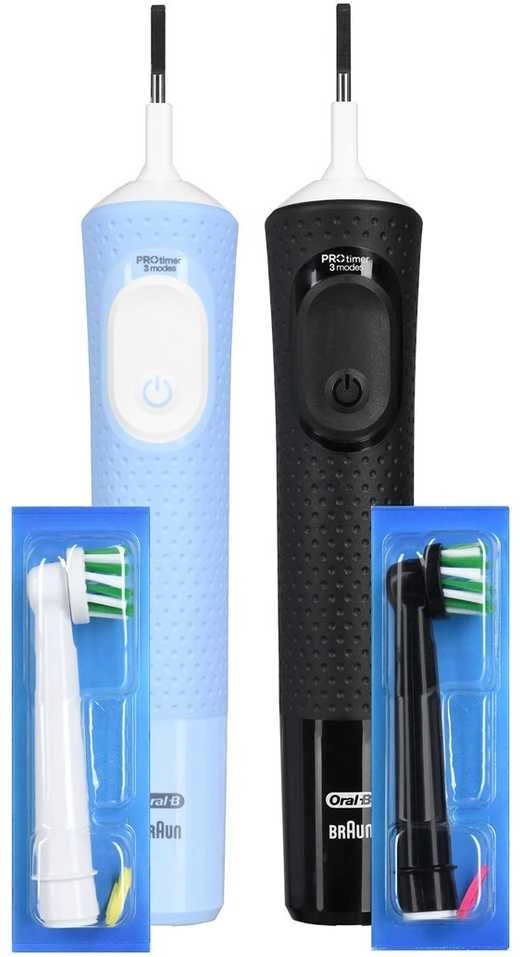 Braun Oral-B Vitality Pro Duo Adult Rotating-oscillating dantų šepetėlis Juodas, Mėlyna, Baltas
