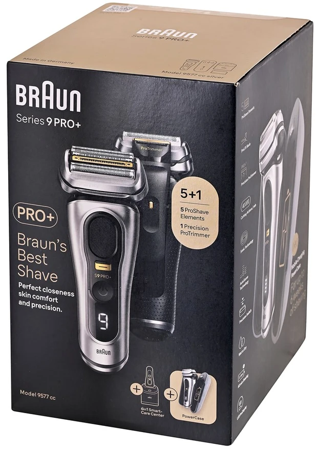 Barzdaskutė Braun Series 9 Pro 9577cc Foil shaver Sidabrinis