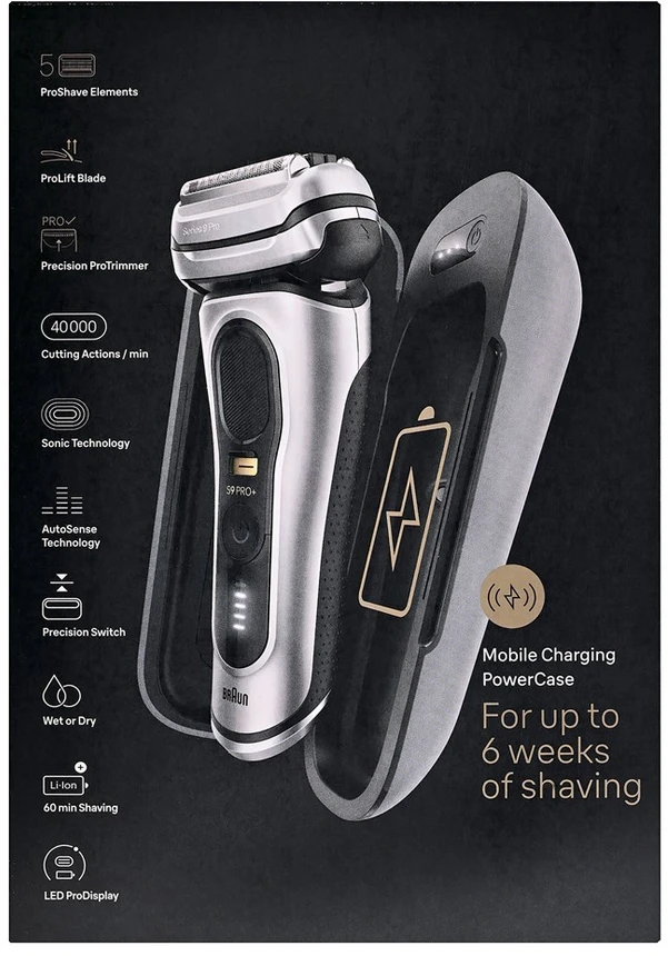 Barzdaskutė Braun Series 9 Pro 9577cc Foil shaver Sidabrinis
