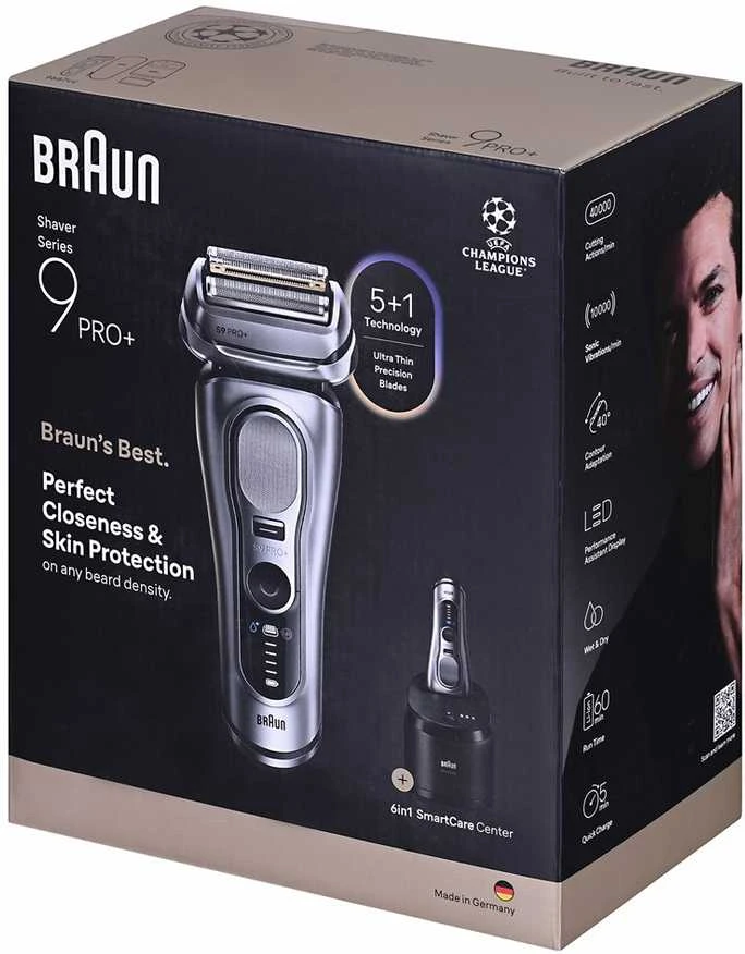 Braun 9667CC Barzdaskutė Series 9 PRO+ Clean&Charge / sidabrinis