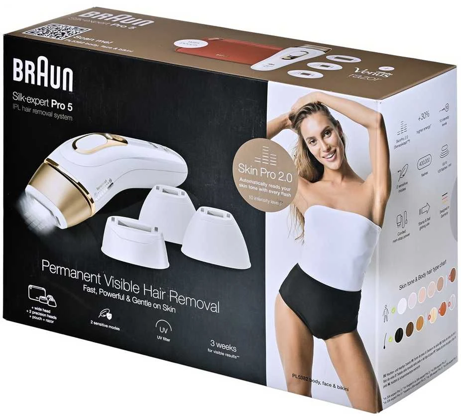 Fotoepiliatorius Braun PL5382 Silk-expert Pro 5 IPL + skustuvas