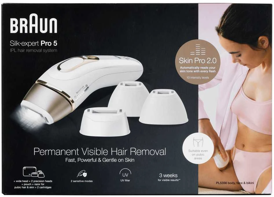 Plaukų Šalinimo Prietaisas - Braun Silk-Expert Pro PL5356 IPL Auksas/Balta