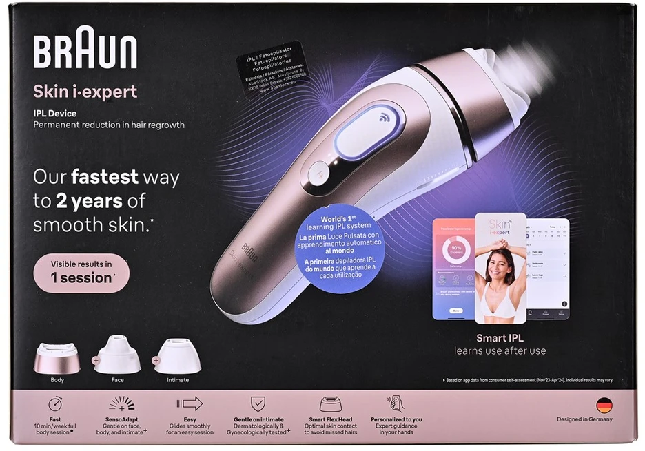 NAUJIENA Braun PL7321 Skin i·expert Pro7 IPL Fotoepiliatorius - Išmanioji alternatyva lazeriui.