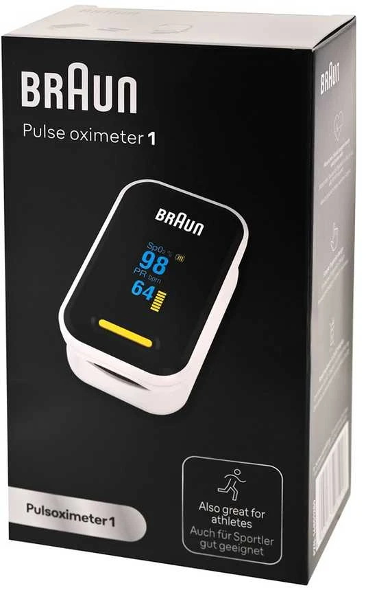 Braun YK-81CEU pulse oximeter Juodas, Nerūdijantis plienas