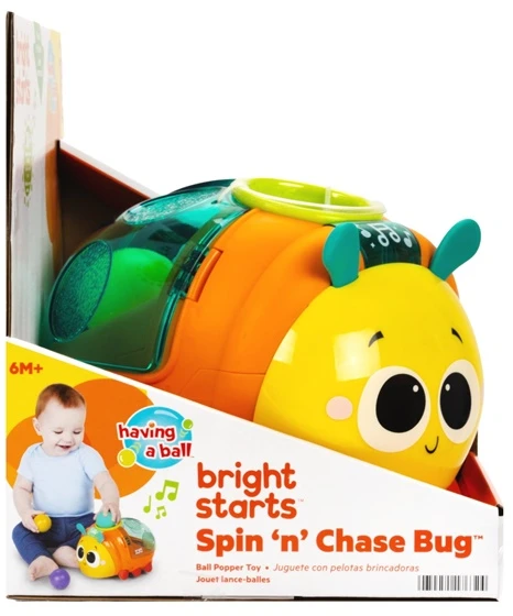 Bright_Start INTERACTIVE SPIN N CHASE BUG BALL POPPER TOY