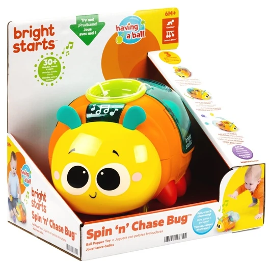 Bright_Start INTERACTIVE SPIN N CHASE BUG BALL POPPER TOY