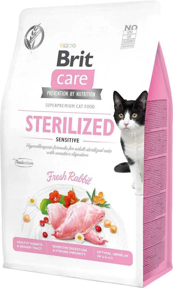 Brit Care Cat GF Sterilized Sensitive (Fesh triušiena) 0,4kg