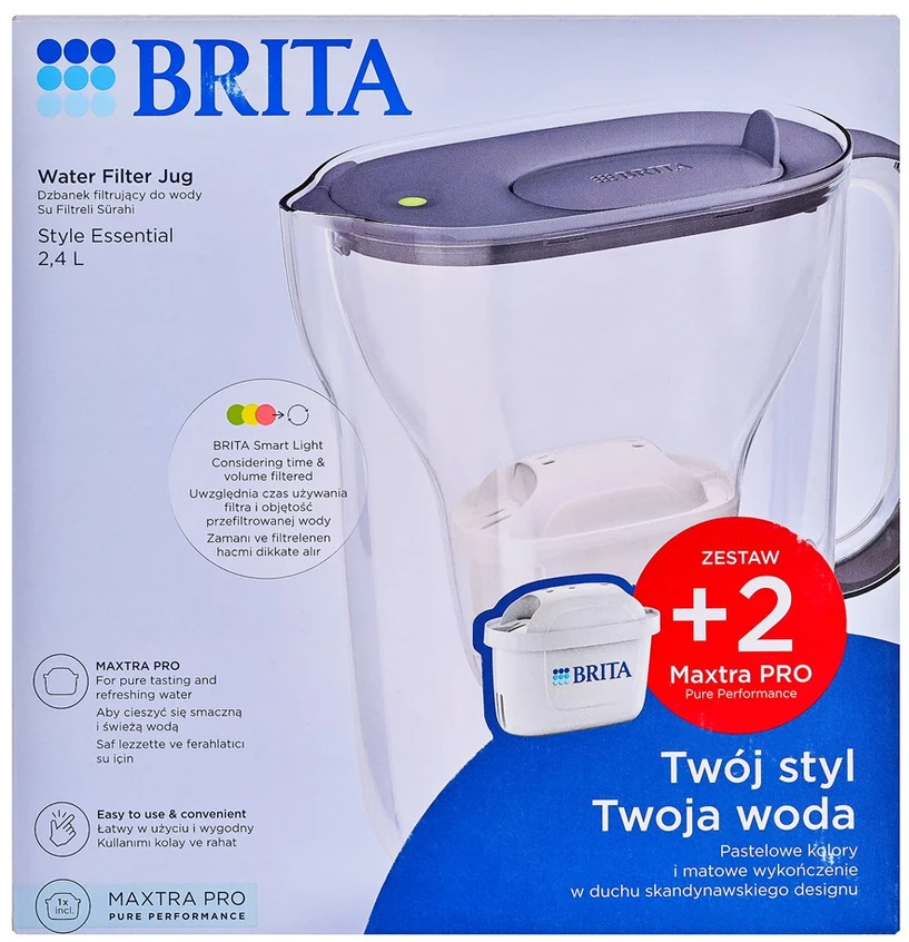 Brita Style Essential + 2 MAXTRA PRO PURE PERFORMANCE (grafito spalvos)