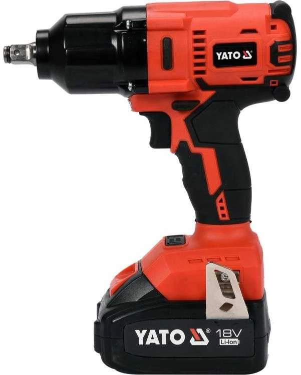 YATO Akumuliatorinis bešepetėlinis smūginis veržliasūkis YT-82806, Li-ion, 18V, 1x3.0 Ah, 700Nm, 1/2"