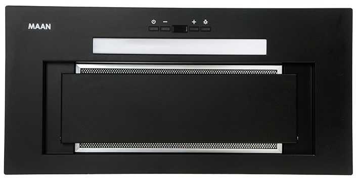 Built-in under-cabinet kitchen hood MAAN Ares M 60 soft touch 570 m3/h, Juodas
