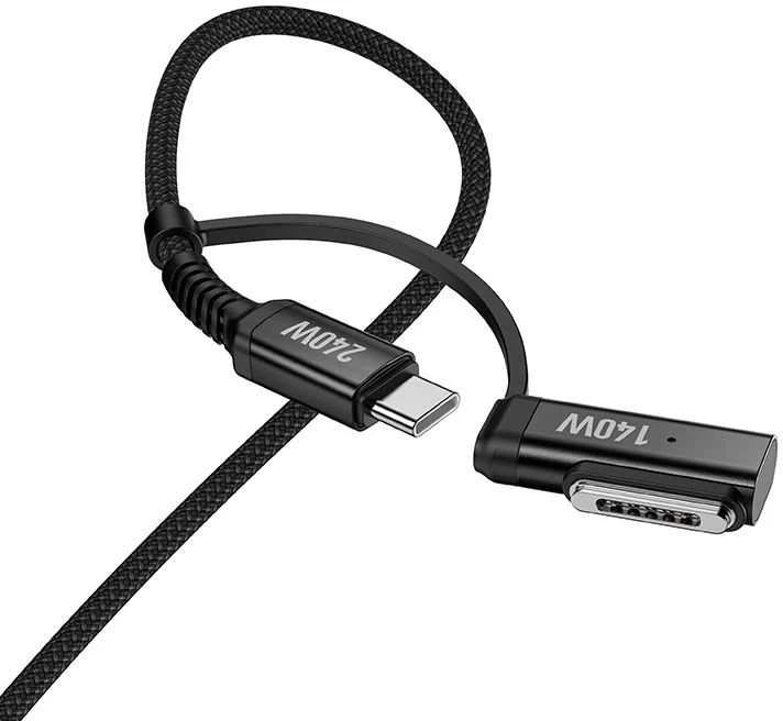 Laidas 2in1 USB C į USB C / Mag3 Hoco 240W 1,8 m U142 juodas