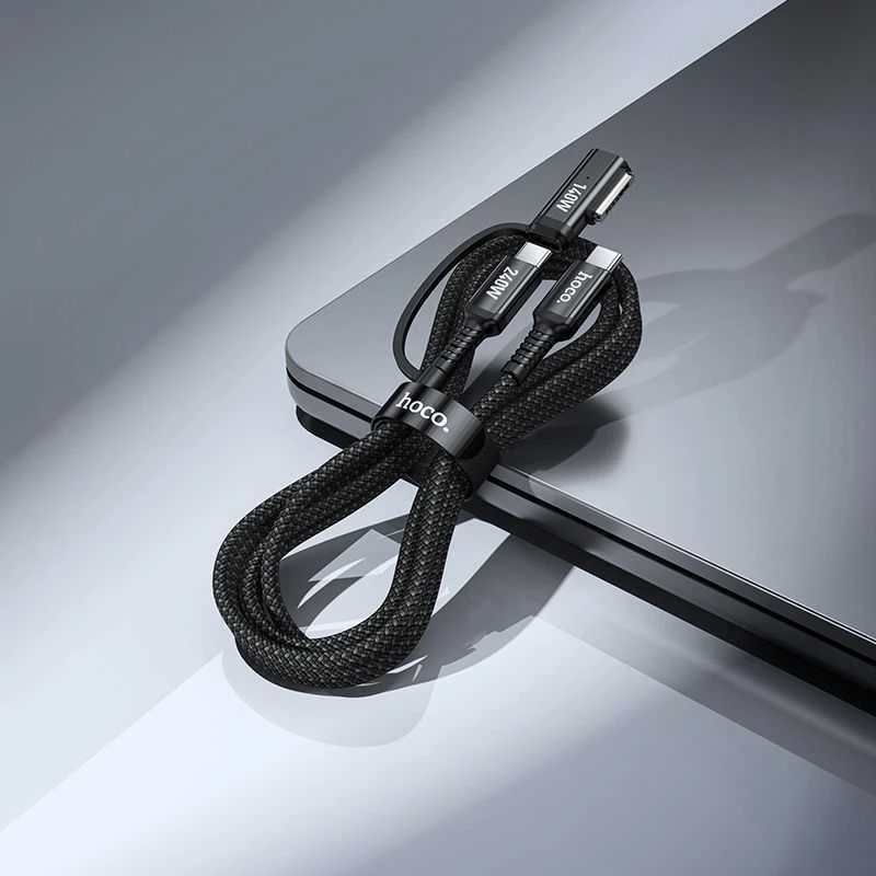 Laidas 2in1 USB C į USB C / Mag3 Hoco 240W 1,8 m U142 juodas