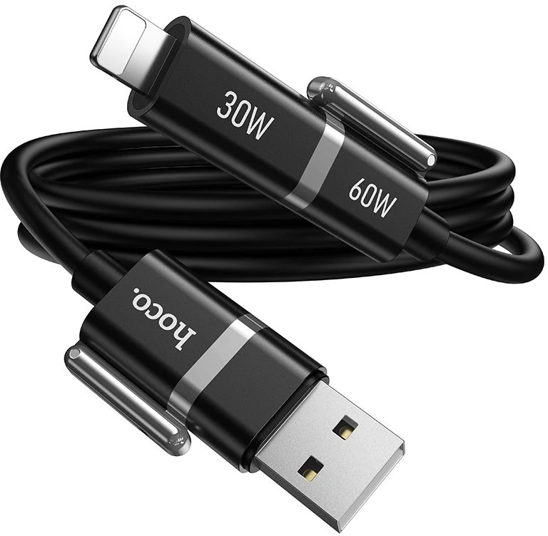 Kabelis 4w1 USB A/USB C į USB C/Lightning Hoco 3A 60W 1,2 m U155 juodas