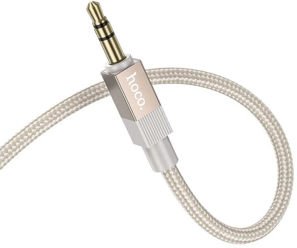 AUX kabelis Jack 3,5 mm (kištukas) į Jack 3,5 mm (kištukas) Hoco 1 m UPA32 auksinis