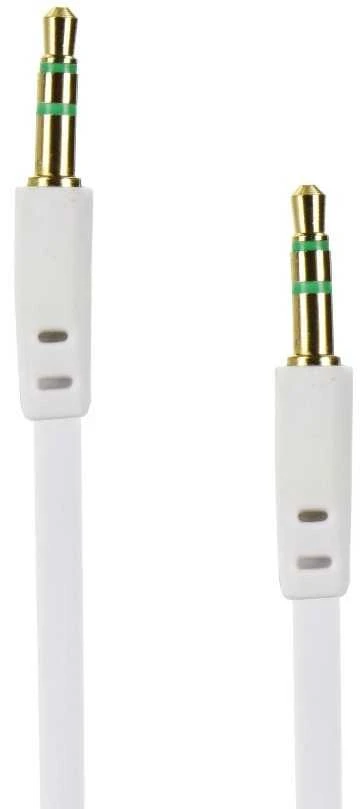 OEM kabelis AUX lizdas 3,5 mm (vyriškas) - lizdas 3,5 mm (vyriškas) dėžutė 1 m baltas