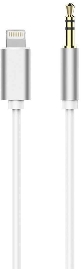 OEM kabelis AUX Lightning (vyras) - Jack 3,5 mm (vyras) baltas