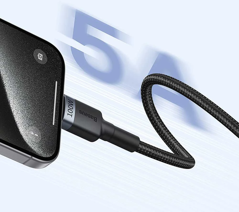 Kabelis Baseus Cafule USB-C į USB-C 100W, 1m, 2 vnt (raudona juoda, pilka juoda)