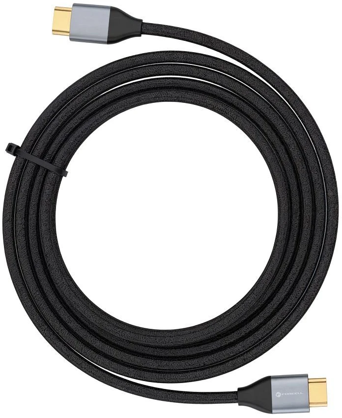 Cable Ekranas Port to Ekranas Port 2.1 Forcell 16K 60Hz/8K 120Hz/4K 240Hz - High Speed, HDR, Ethernet, G-SYNC/FreeSync, 80Gbps, 2 m juodas