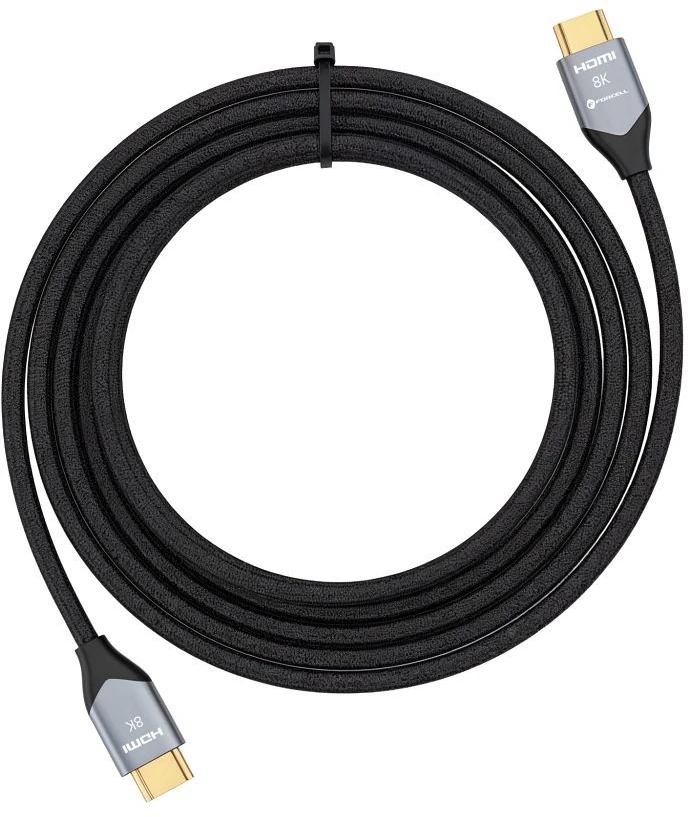 HDMI 2.1 laidas „Forcell Cafule“ 8K 60Hz / 4K 120Hz – itin didelis greitis, HDR, eARC, VRR, 48 Gbps, 5 m juodas