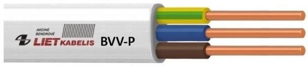 Lietkabelis Kabelis BVV-P, 2 x 1,5 mm²